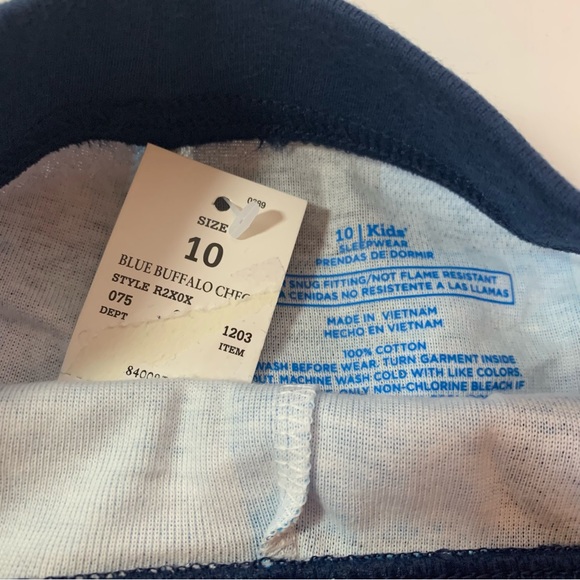 Wondershop Kids Blue Buffalo Plaid Pajama Set Stretchy Plaid Unisex - Picture 16 of 16